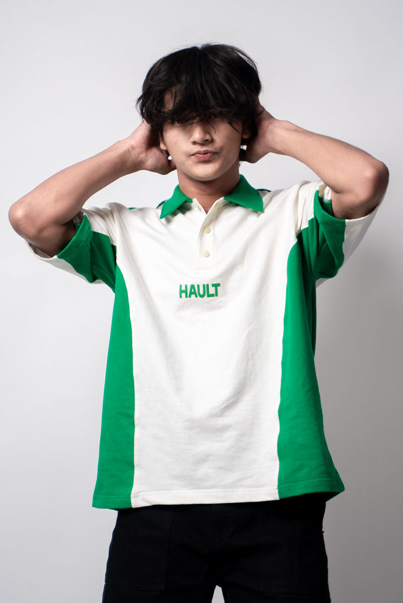 Casual polo-style dropshoulder t-shirt from Hault