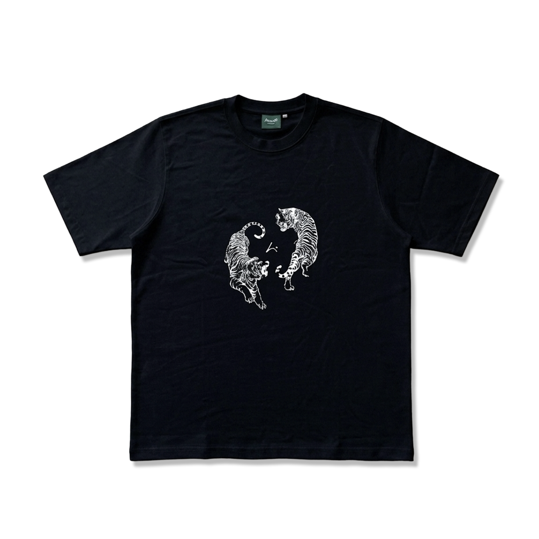 YIN YAN TIGER TEE - BLACK