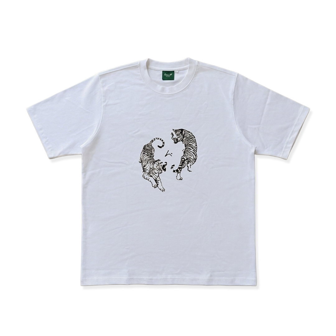 YIN YAN TIGER TEE - WHITE