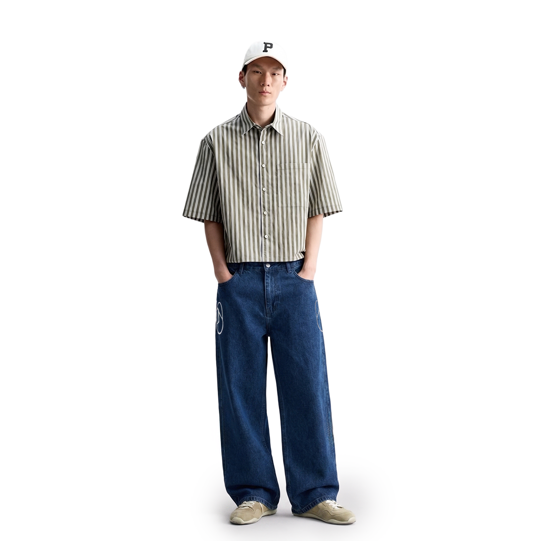 Dark blue jeans